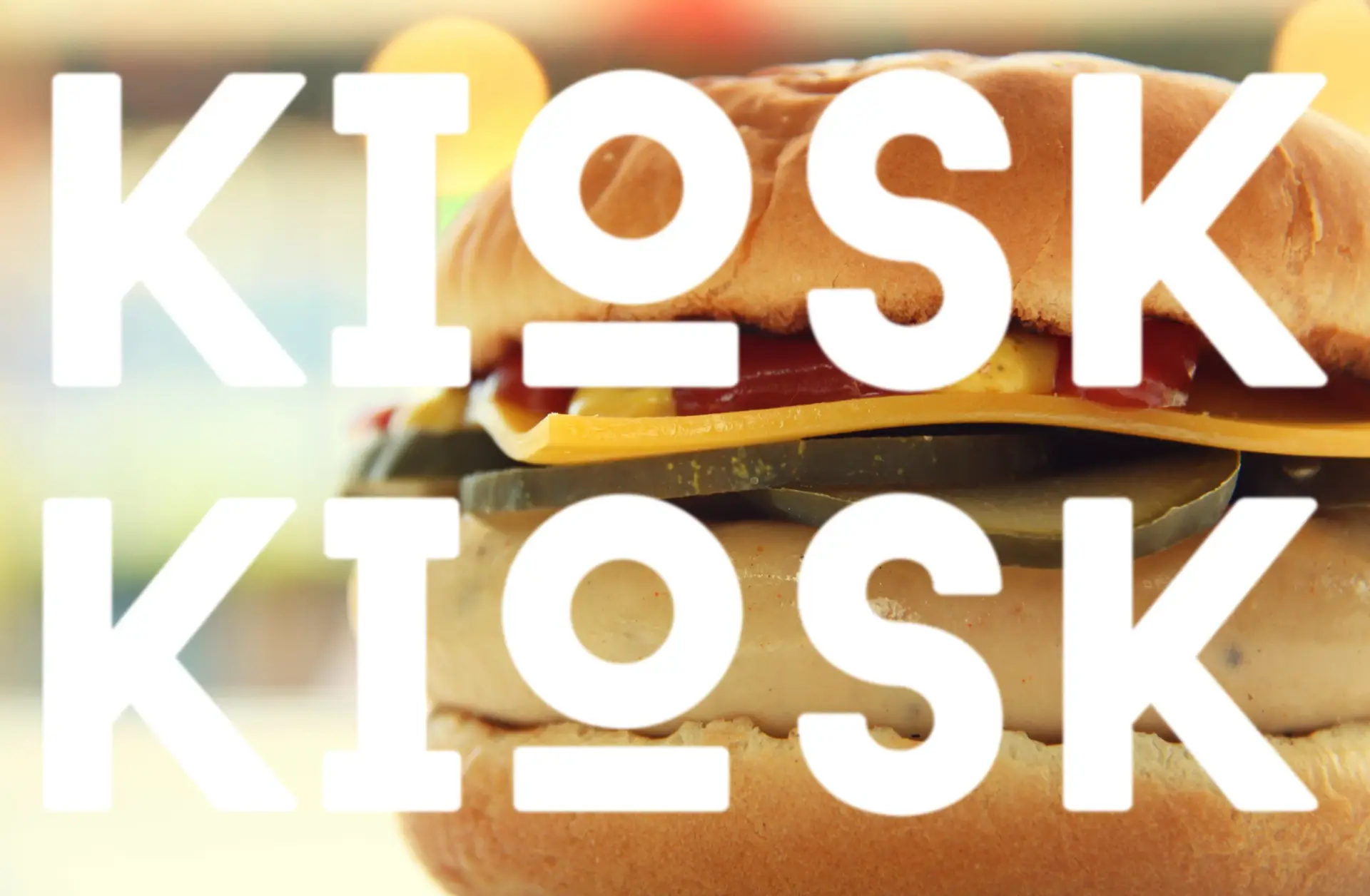 Food photography integrated with KIOSK brand visuals